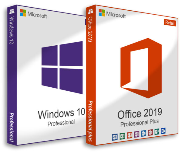 Pachet licente Microsoft Windows 10 Professional + Microsoft Office 2019 Professional Plus Pachet licente Microsoft Windows 10 Professional + Microsoft Office 2019 Professional Plus