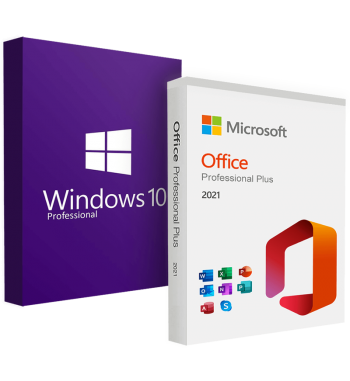 Pachet licente Microsoft Windows 10 Professional + Microsoft Office 2021 Professional Plus